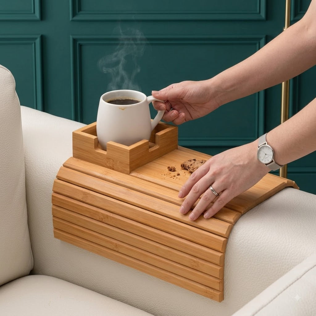 BimbaHome™ Wood Couch Tray